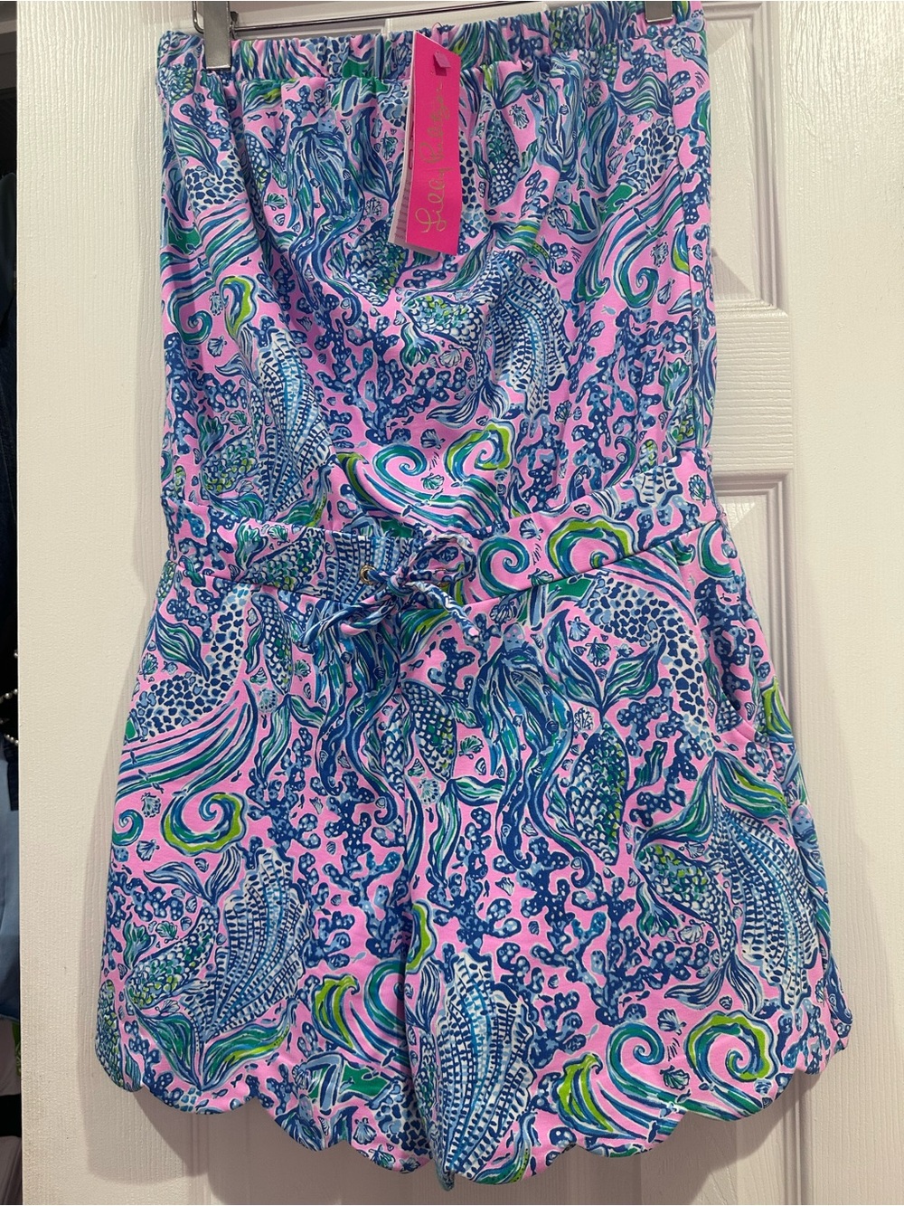 Lilly Pulitzer Pink Multicolor Printed Strapless Romper